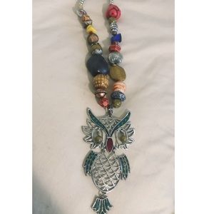 Giant owl necklace